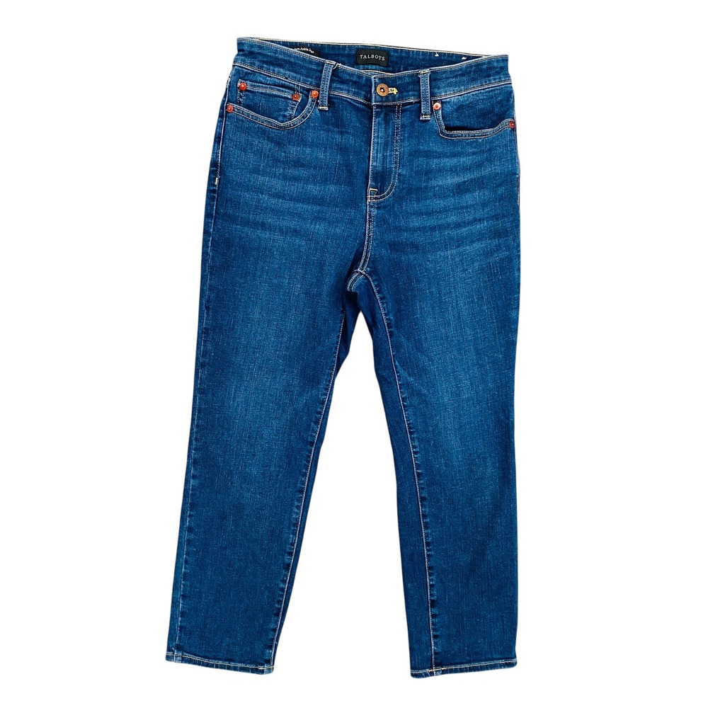 Talbots Modern‎ Ankle Jeans Womens 4P Blue Medium Wash Slim Leg Denim Pants